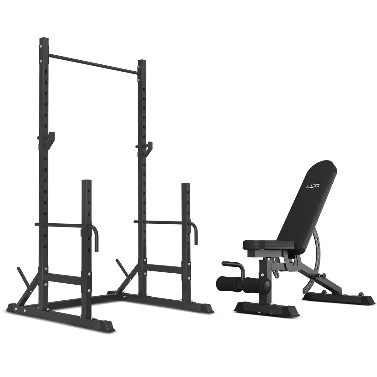 LSG GBH290 Power Rack + GBN006 14Level FID Exercise Bench LSG Fitness