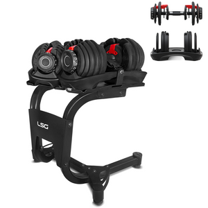 V1 Adjustable Dumbbell 2.5kg-24kg Pair with Stand