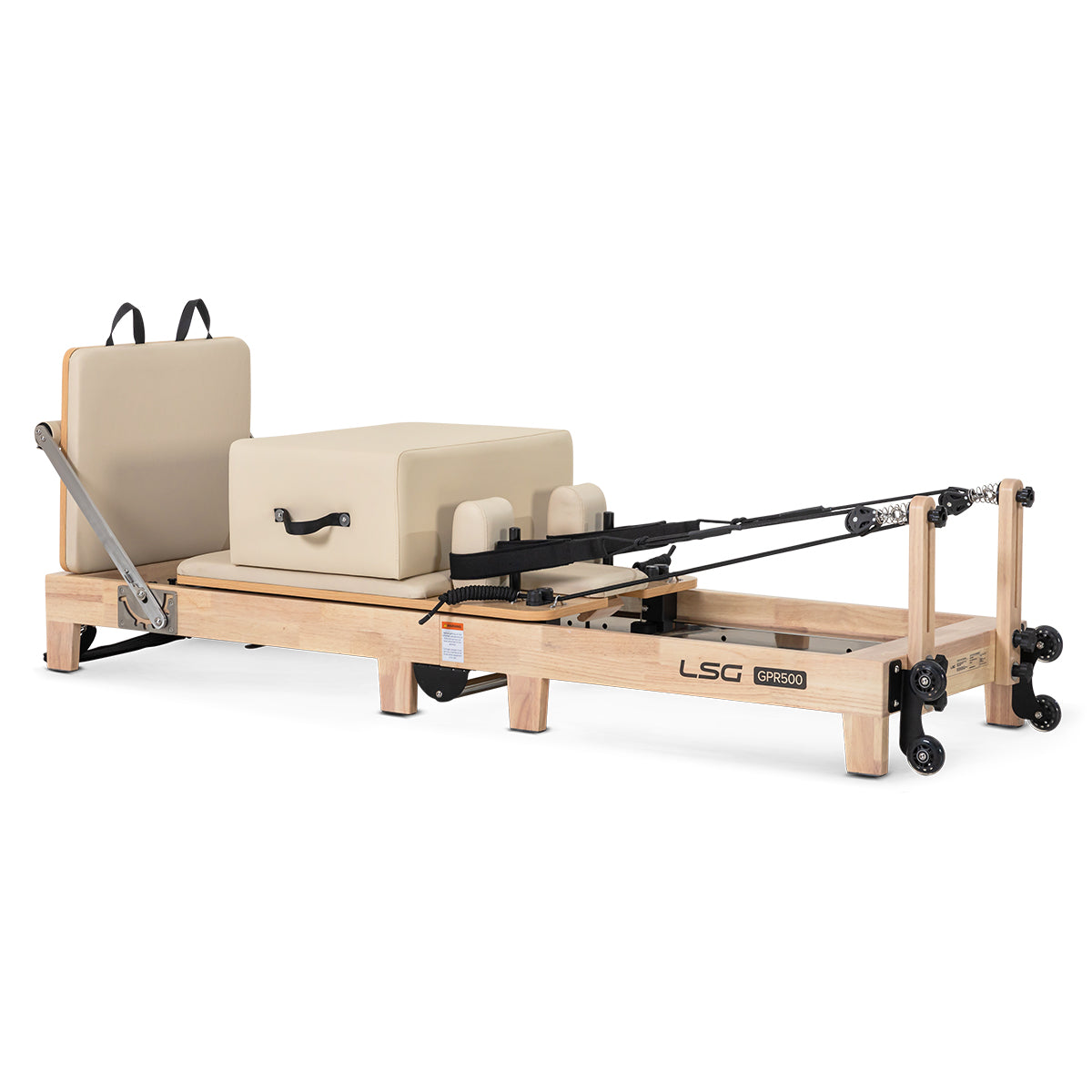 LSG GPR500 Folding Wooden Pilates Reformer Machine (Beige) – LSG Fitness
